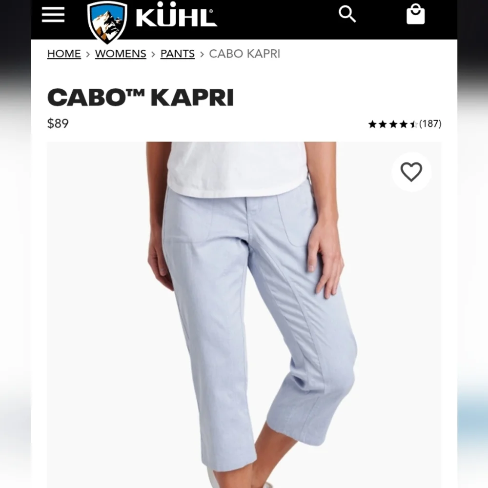 Kuhl Women's Blue Iris (Soft Blue Gray) CABOtm Kapri Size 8 - Picture 12 of 12